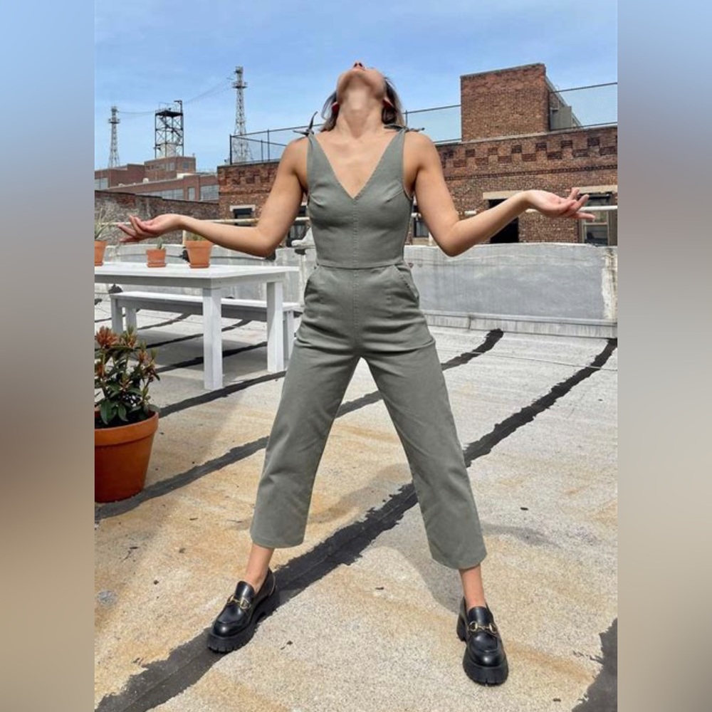 Loup Slate Jumpsuit Coveralls Sage Green Size Small